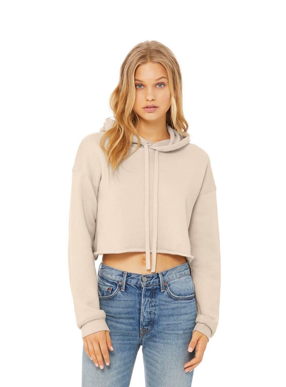 Bella + Canvas Women’s Cropped Fleece Hoodie - Large